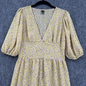 Wild Fable Floral Maxi Dress Button Front Puff Sleeve Boho Cottagecore Duster S thumbnail 3