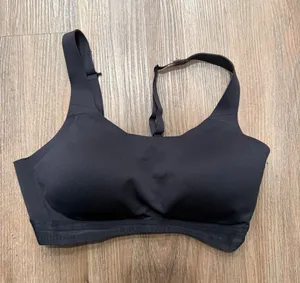 Lululemon Black Adjustable Strap Sports Bra Molded Cup Hook Eye Closure Womens thumbnail 1