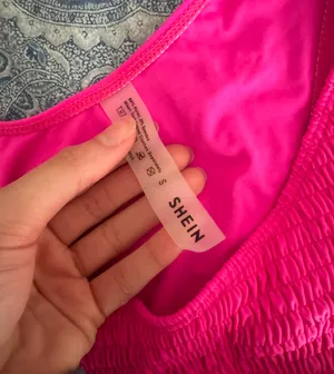 SheIn hot pink bikini thumbnail 2