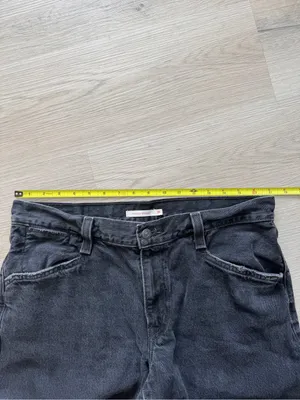 Levi's Black Wide-Leg High-Rise Jeans Vintage Baggy Minimalist Style thumbnail 5