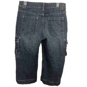 Bob Timberlake Denim Embroidered Wide Leg Cargo Denim Capri Blue Jeans Womens 10 thumbnail 9