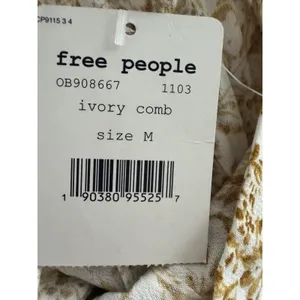 Free People Talk About It Tunic Top Ivory Combo Women's Size Medium‎ thumbnail 15