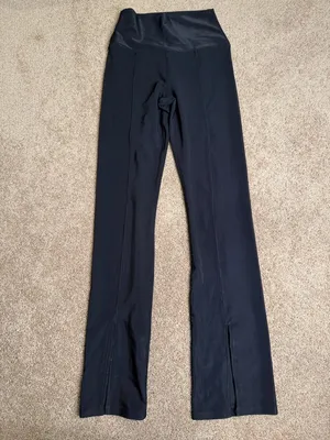 Beach Riot Alani Black Ribbed Flare Leggings High Rise Yoga Pants Size‎ Medium thumbnail 2