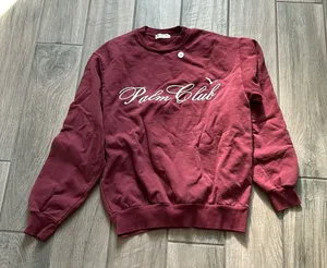 Palm tree crew pullover sweatshirt Red thumbnail 1