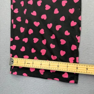 Kate Spade New York Womens Small‎ Pajama Pants Black Pink Heart Print Sleepwear thumbnail 7