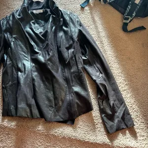Calvin Klein shiny‎ black jacket small thumbnail 3