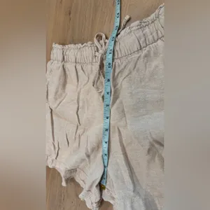 Gap linen blend pull on short khaki sand tan size medium thumbnail 9