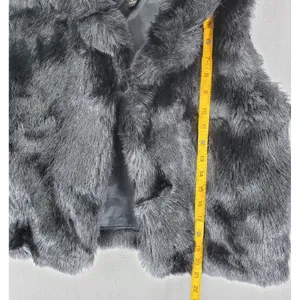 Vintage Valley County Clothing Faux Fur Vest Womens Size S Canada‎ Made Black thumbnail 6
