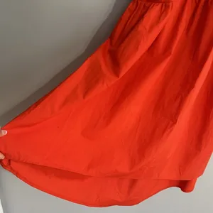 Who What Wear Womens Tiered Boho maxi Dress Size M Orange Striped Peasant Gypsy thumbnail 6
