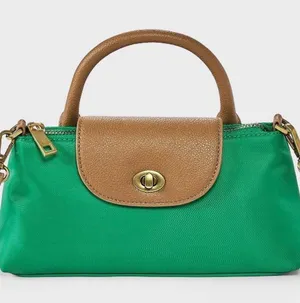Classic Green and Tan Top-Handle Women’s Bag thumbnail 1