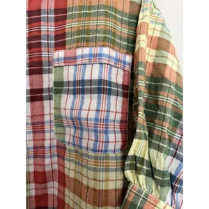 ANTHROPOLOGIE Pilcro Half-Sleeve Batwing Blouse Plaid Women's Size Medium thumbnail 12