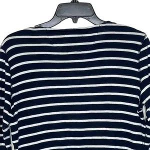 LRL Lauren Jeans Co. Striped Henley‎ Top Women Medium 3/4 Sleeve Front Button thumbnail 8