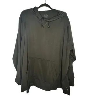 Nike Dri-Fit Hooded Shirt Hoodie Women's Plus Size 3X Athleisure Black Active thumbnail 1