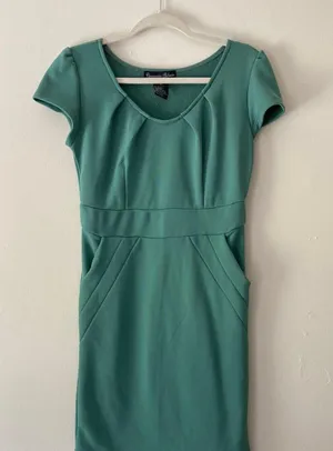 Appropriate Behavior Sage Green Dress thumbnail 1