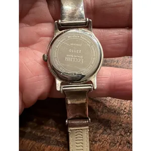 Ecclissi Sterling Silver 925 Womens 29mm Watch Bracelet Leather w New Battery thumbnail 5
