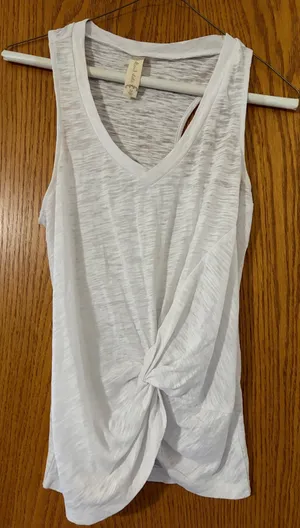 Altar'd State White Twist-Hem Tank Top thumbnail 1