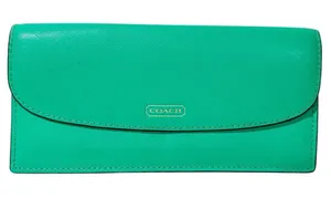 Coach‎ Emerald Green Sim Women's Wallet Multi Card thumbnail 1