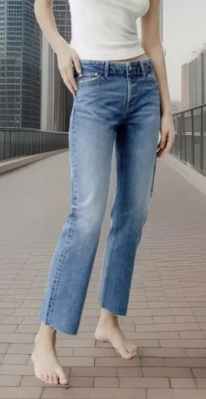 Zara Straight Leg Denim Jeans Size 0 thumbnail 1