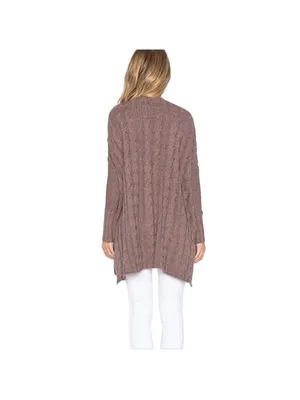 Free People Easy Cable Oversized Sweater Mocha Size L Boho Hippie Cottagecore thumbnail 11