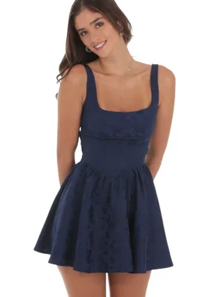 Lucy In The Sky Blue Floral Mini Dress Women's Size XXS | 31-7 thumbnail 1