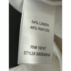 Land N Sea White Linen Blend Tie Casual Pants Women Size M Coastal‎ Lagenlook thumbnail 8