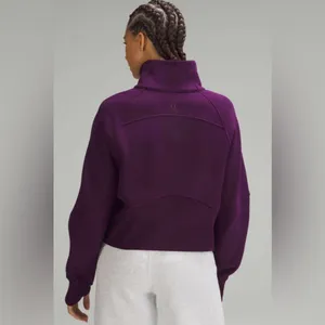 Lululemon NWT Scuba Oversized Funnel Neck Half Zip Dramatic Magenta Size M L thumbnail 2
