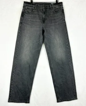 American Eagle Ex Boyfriend Jean Low Rise Stretch Size 8 Long NWT Studded Black thumbnail 1
