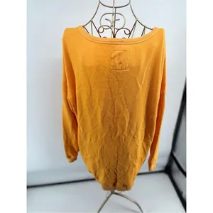 Aerie yellow orange women’s sweatshirt size medium 100% cotton thumbnail 8