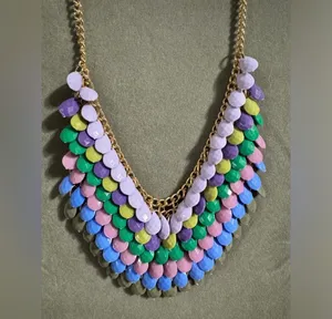 You & I Teardrop Chandelier Gold Tone Necklace thumbnail 2