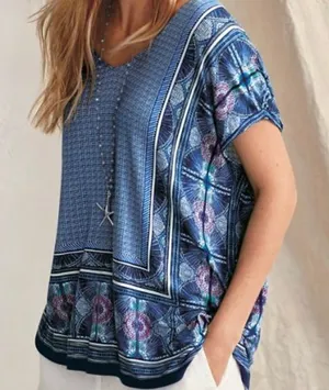 Tommy Bahama Sole Vita V-Neck Top Size‎ S thumbnail 1