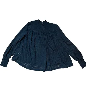 Anthropologie Deletta Amanna Lace Top‎ Sz XS black thumbnail 5