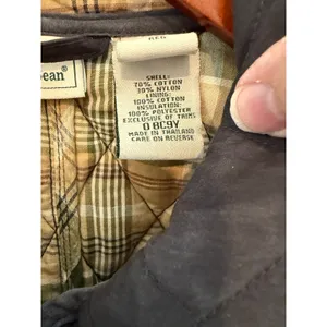 L.L. Bean Quilted Jacket Womens Medium Black Water Resistant Collared Button Up thumbnail 7