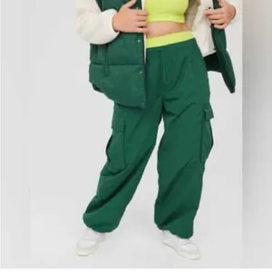 Offline‎ by Aerie Move It Cargo Track Jogger Pants Dark Green Active Casual XS thumbnail 2