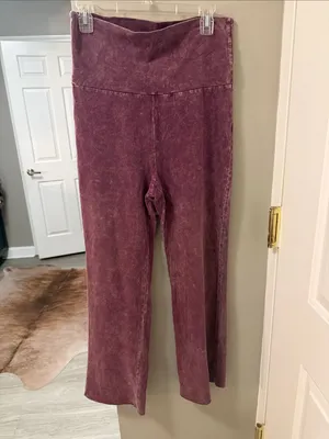Chatoyant High-Rise Flare Pants – Dusty Rose/Purple L thumbnail 3