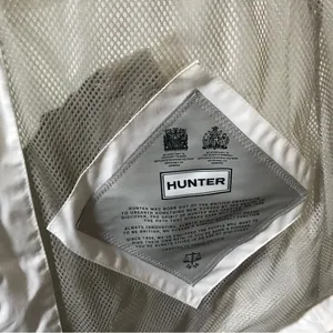 HUNTER Original Smock Cotton Rain Jacket Coat White Small thumbnail 10