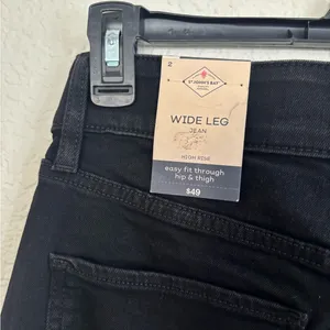 St. John's Bay Black Wide‎ Leg Jeans NEW thumbnail 8