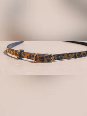 Leopard Print Skinny Belt Gold Buckle Y2K Animal Print thumbnail 8