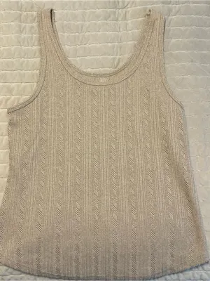Cozy Neutral Knit Cardigan & Tank Set - Beige thumbnail 5