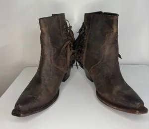 Stetson- Brown Cowboy Boots with Fringe thumbnail 1