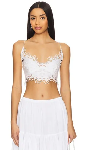 NWT Free People X Revolve Asteria Bralette in White Size Medium thumbnail 1