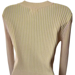 L*Space Sundown Cardigan Pink and Yellow Ribbed Cardigan‎ Dainty Feminine M thumbnail 6
