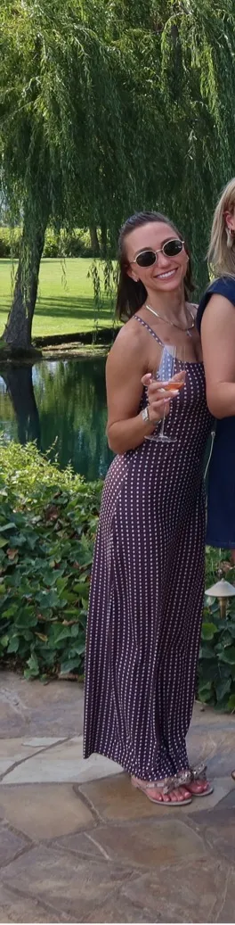 Polka dot maxi dress Brown Size XS thumbnail 6