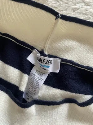 Double Zero Fitted Knit Navy Stripe  Shorts thumbnail 4