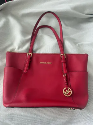 Michael Kors Red Saffiano Leather Tote Bag thumbnail 1