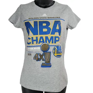 Adidas Golden State Warriors NBA Champs 2015 Graphic‎ T Shirt Womens Medium Gray thumbnail 6