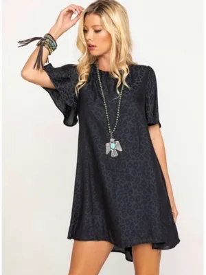 Show Me‎ Your Mumu XS Charcoal Leopard Print Mini Dress Whimsigoth Indie Sleaze thumbnail 1