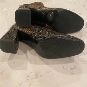 Zara Brown and Black Snakeskin Ankle Boots thumbnail 2