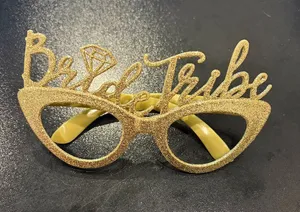 Gold Bride Tribe Bachelorette Party Bridal Shower Props Decor Costume Glasses thumbnail 1