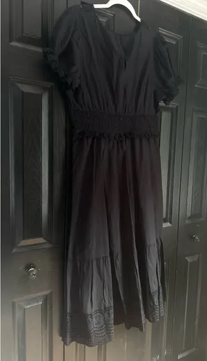 American Eagle Midi Dress Black thumbnail 4