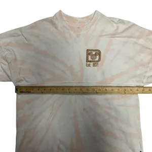 Disney Parks Walt Disney World Rose Gold Glitter Tie Dye Spirit Jersey Size XS thumbnail 8